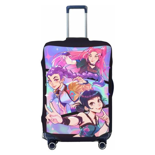 Discover Huntrix Girls Kpop Demon Hunters Suitcase Cover Flight Business Useful Luggage Case Protector