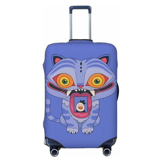 Discover KPop Demon Hunters Huntrix Shirt Derpy Tiger Suitcase Cover Strectch Travel Protection Luggage Case Flight