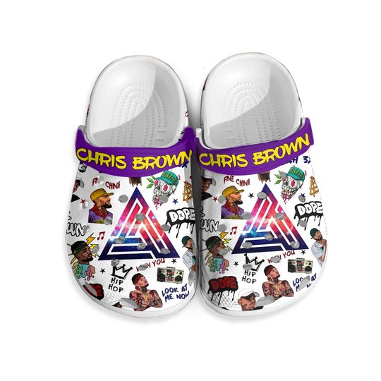 Chris Brown Clogs , Chris Brown Sandals, Chris Brown 11 11 Shoes, Chris Brown Summer Shoes, Chris Brown Tour 2024 Shoes, Gift For Fan