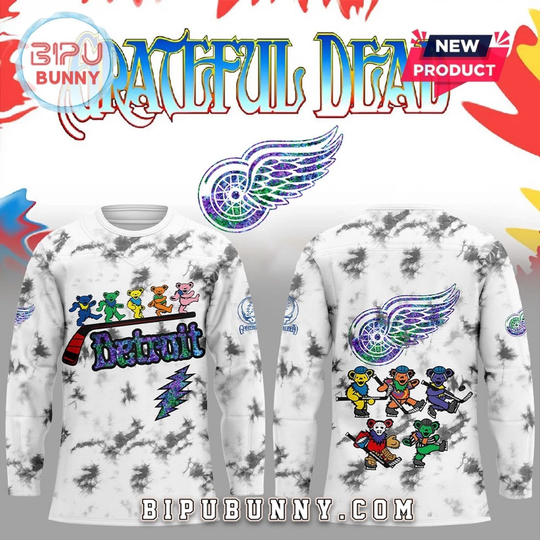 Personalized Detroit Red Wings Grateful Dead Night Hockey Jersey Men's Fan Shirt