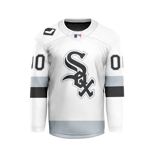 Personalized Chicago White Sox Away Hockey Shirt Men's Fan Gear Christmas Gift