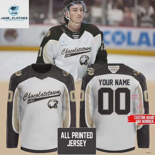Discover Personalize Hershey Bears Chocolatetown 2025 Limited Hockey Shirt Gift