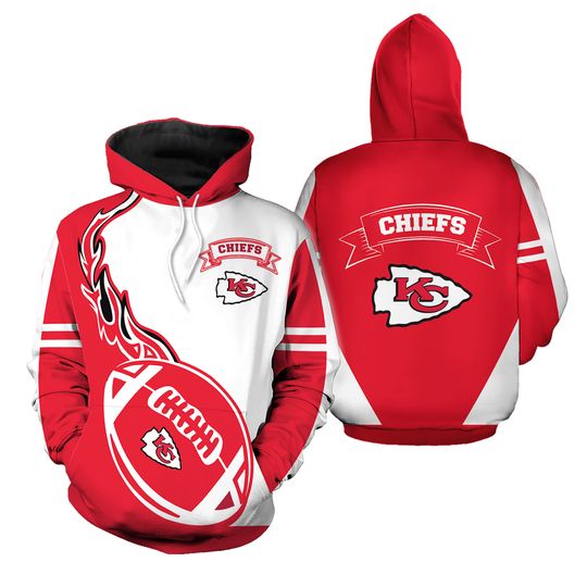 Kansas Chiefs Hoodie Football Fan, Kansas Chiefs Game Day Football 3D Hoodie
