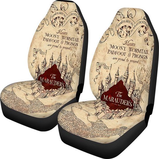 Marauders Map Car Seat Cover for Harry Potter Fans