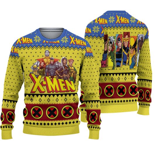 Xmen Ugly Christmas Sweater, Super Heroes Christmas Sweater, Xmen Wolverine Storm Jean Grey Beast, Super Heroes Movie Sweater