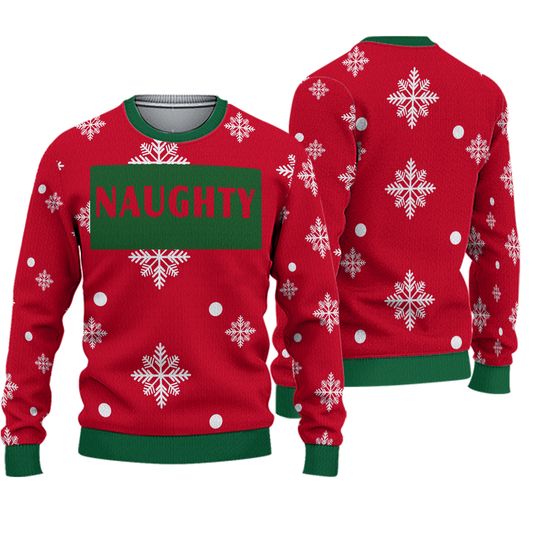 To Be Jolly Womens Naughty/Nice Ugly Christmas Sweater  Small