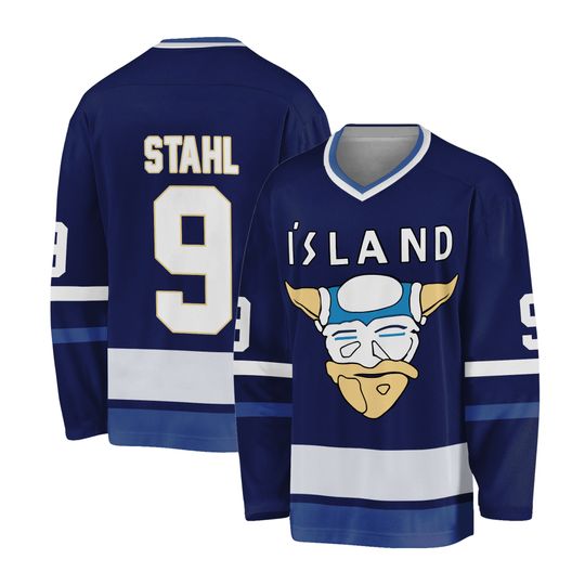 Movie Iceland Mighty Ducks Gunnar Stahl #9 Hockey Jersey All Over Print