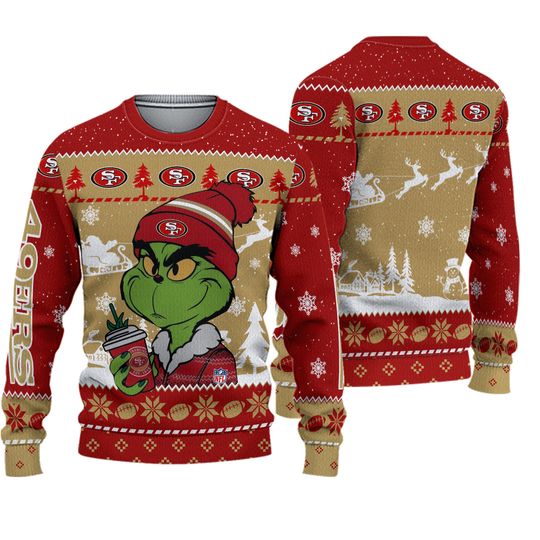 San Francisco funny character Stolen Christmas Grin Ugly Sweater
