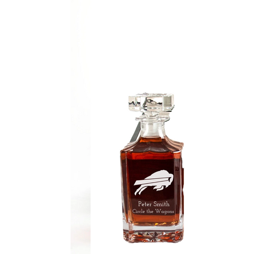 Buffalo Bills - Engraved Football Whiskey Decanter