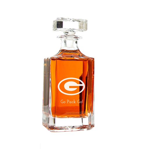 Green Bay Packers - Engraved Football Whiskey Decanter, Whiskey Lover Gift, Gift For Him, Football Fan