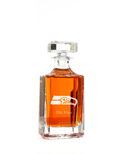 Seattle Seahawks - Engraved Football Whiskey Decanter, Whiskey Lover Gift, Gift For Him, Football Fan