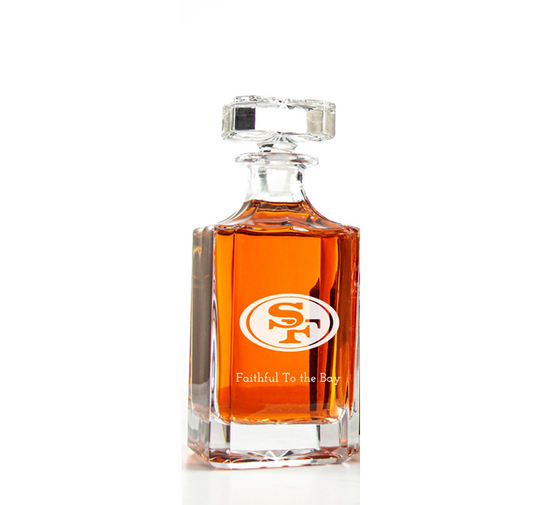 San Francisco 49ers - Engraved Football Whiskey Decanter, Whiskey Lover Gift, Gift For Him, Football Fan