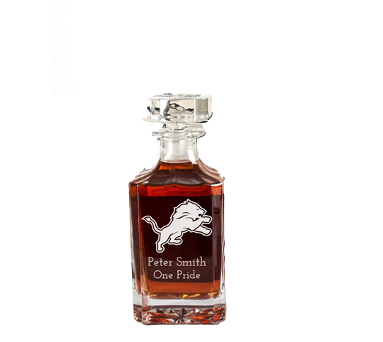 Detroit Lions - Engraved Football Whiskey Decanter, Whiskey Lover Gift, Gift For Him, Football Fan