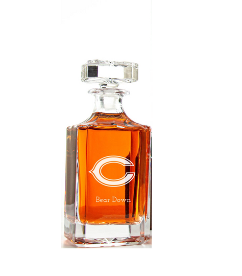 Chicago Bears - Engraved Football Whiskey Decanter, Whiskey Lover Gift, Gift For Him, Football Fan