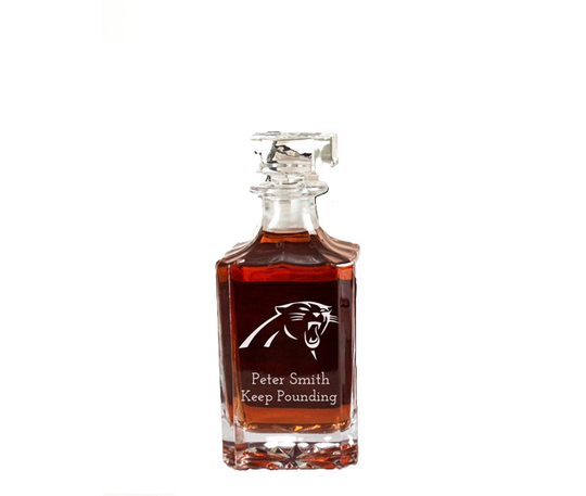 Carolina Panthers - Engraved Football Whiskey Decanter, Whiskey Lover Gift, Gift For Him, Football Fan