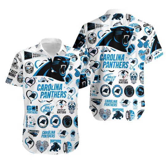 Carolina Panthers Hawaiian Button Down Shirt Unisex