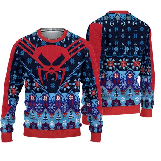 Miguel O'Hara SpiderMan Ugly Christmas Sweater, Spider-Man Across The SpiderVerse Ugly Sweatshirt, Miguel O'Har Shirt, Superhero Sweatshirt