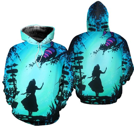Halloween Alice In The Wonderland Hoodie, Alice And Cheshire Cat Tee, Magic Kingdom Shirt, Disneyland Girls Trip, Disney Birthday Gift