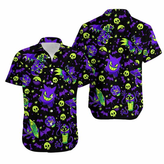 Gengar PKM Hawaiian Shirt