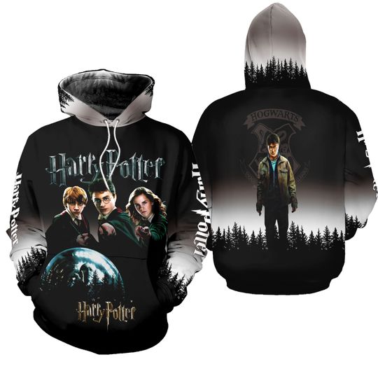 Harry Potter 3D Print Hoodie Pullover Hooded Sweatshirt Sweater RARE