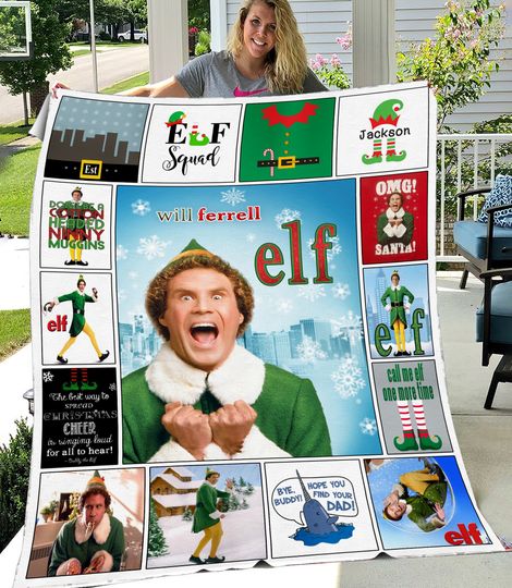 Buddy The Elf Fleece Blanket, Elf Quote Christmas Blanket, The Elf Christmas Blanket, The Elf Christmas Gift, Couch Sofa Blanket Xmas Gift