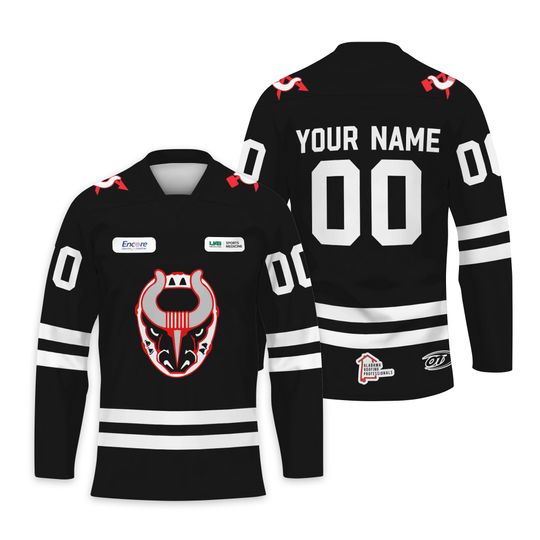 Custom Birmingham Bulls Hockey 2025 Black Edition Hockey Shirt Men's Fan Gear