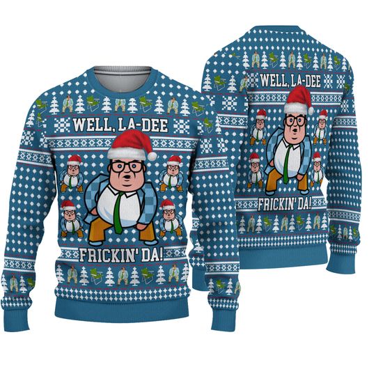 Christmas Saturday Night Live Ugly Sweater, Matt Foley Well Holiday Sweater, La Dee Frickin Da Xmas Sweater, Vintage 70S Tv Show Gift