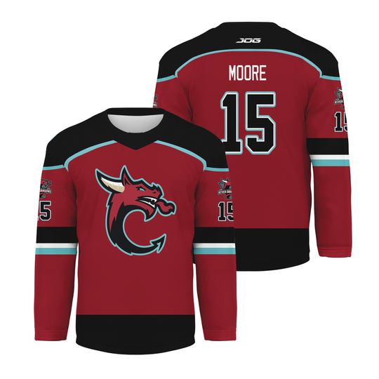 Personalized Columbus River Dragons Unveil 2020-21 Hockey Shirt Red Color Unisex