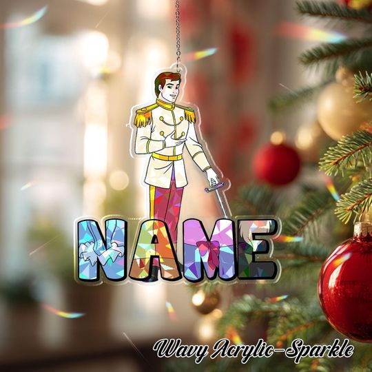 Discover Disney Prince Charming Acrylic Ornament, Christmas Decoration, Custom Name