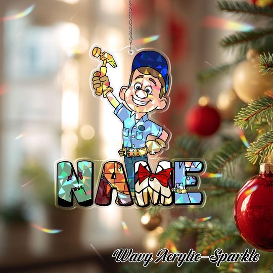 Discover Disney Wreck-It Ralph Fix It Felix Christmas Acrylic Ornament - Custom Name
