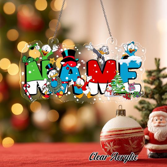 Discover Disney Duck Tales Christmas Hanging Ornament, Holiday 2025 Acrylic Decoration, Multi-Character Design