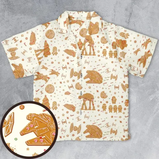 Discover Gingerbread Christmas Star Wars Hawaiian Shirt, Unisex Adult, Size S-5XL