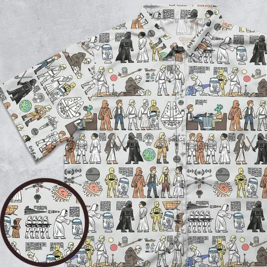 Discover Egyptian Galaxy Wars Button Down Shirt, Summer Hawaiian Shirt,Size S-5XL