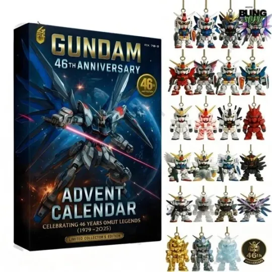 Gundam 46th Anniversary Limited Edition Acrylic Advent Calendar 2025