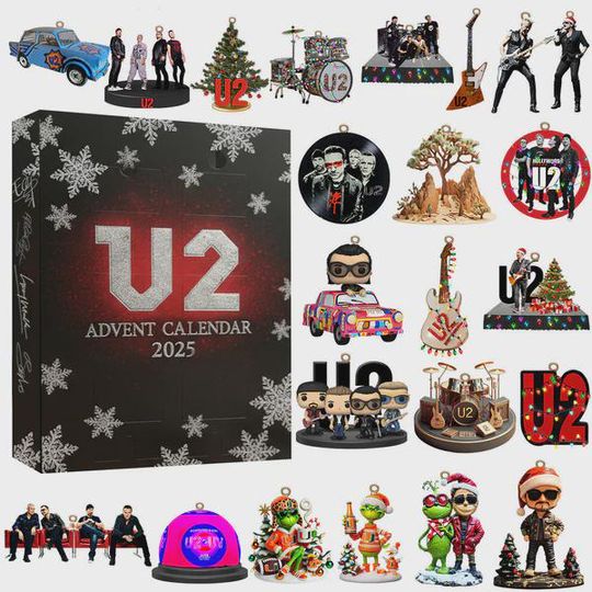 Discover U2 Inspired Advent Calendar 2025  24-Day Rock Theme Mystery Box  Collector Countdown Set