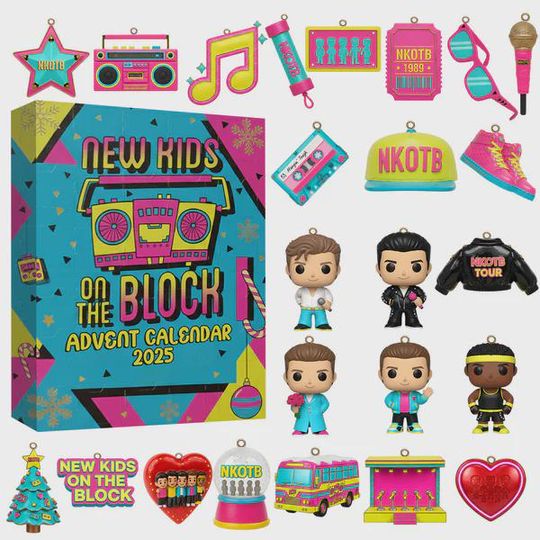 Discover NK on The Block Inspired Advent Calendar 2025  24-Day Mystery Box with Retro Pop Style Mini Items  Collector Countdown Set for Fans