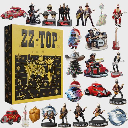 Discover ZZ Top Inspired Advent Calendar 2025  24-Day Rock Style Mystery Box  Collector Countdown Set
