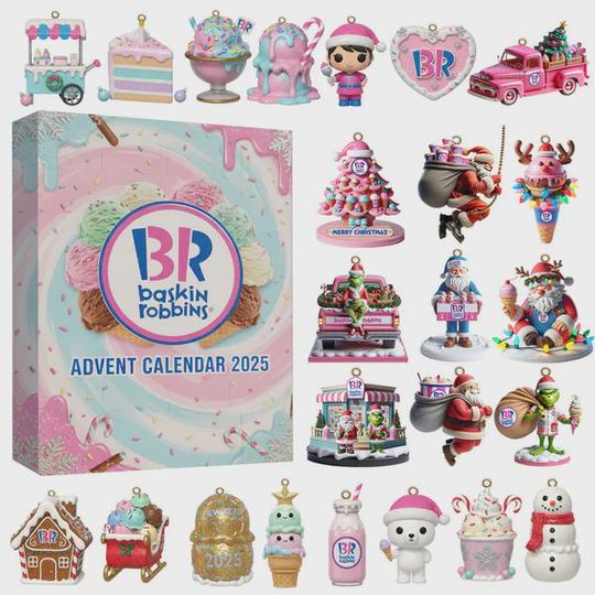 Discover Baskin Robbins Inspired Advent Calendar 2025  24-Day Ice Cream Mystery Box  Sweet Collectible Set