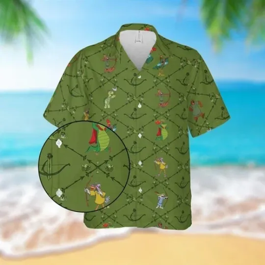 Discover Robin Hood Hawaiian Shirt Casual Button Down Shirt