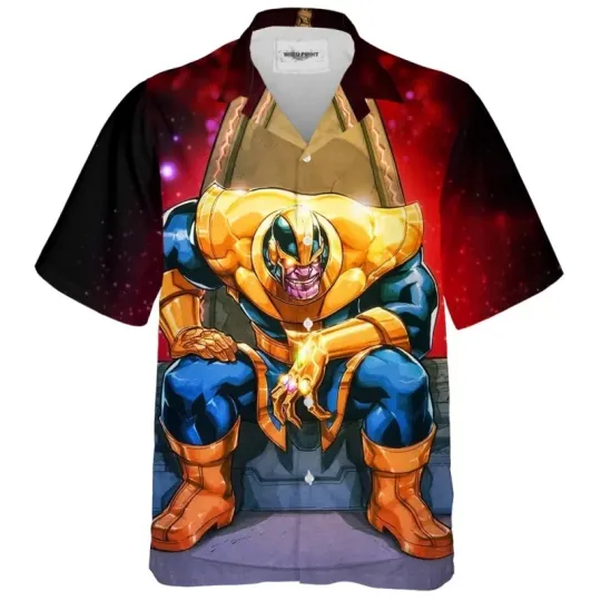 Thanos Hawaiian Shirt, Marvel Hawaiian Shirt, Villains Club Hawaiian Shirt