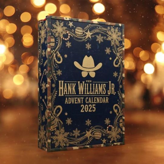 Hank Williams Jr Country Music Advent Calendar 2025  Fan Spirit Countdown, Holiday Countdown,  24 Days of Xmas Surprises, Christmas Gifts