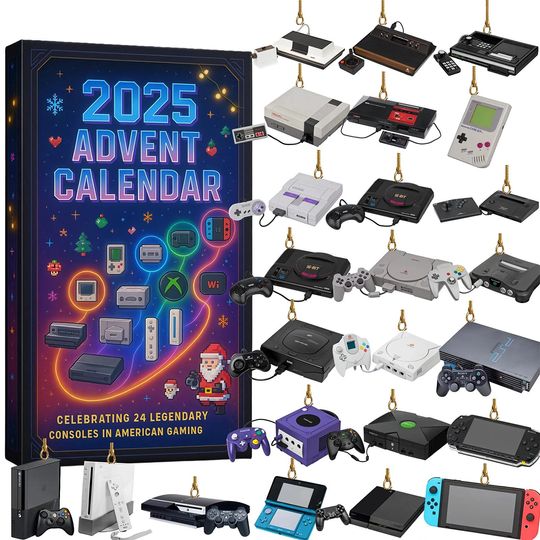Discover Classic Console Gaming Advent Calendar 2025, Gaming Advent Calendar, Christmas Advent Calendar, Christmas Countdown Gift.