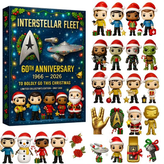 Discover startreks2020 Interstellar Fleet 60Th Anniversary Advent Calendar 2025, Advent Calendar, Christmas Advent Calendar, Christmas Countdown Gift.