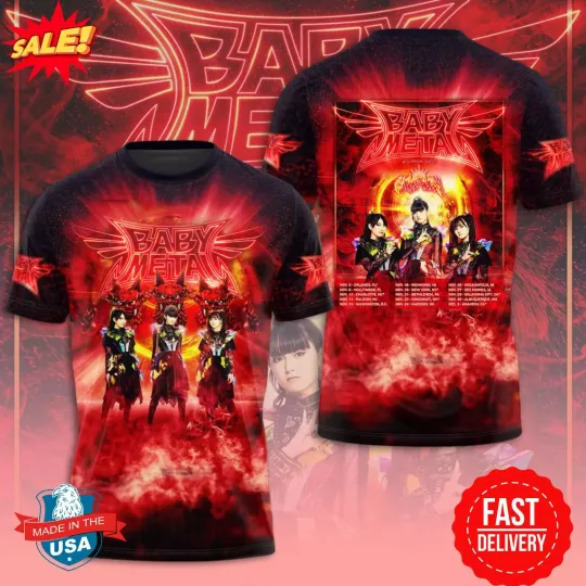 Babymetal Tour Date List 3D Shirt