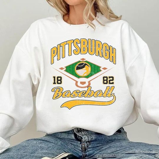Discover Pittsburgh Baseball Vintage Sweatshirt, Unisex Pullover, Streetwear Gifts