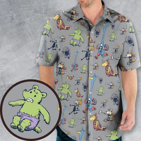 Discover Animals Assemble Avengers Hawaiian Shirt