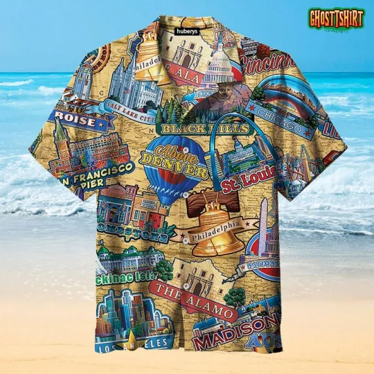 Discover Travel In America Hawaiian Shirt