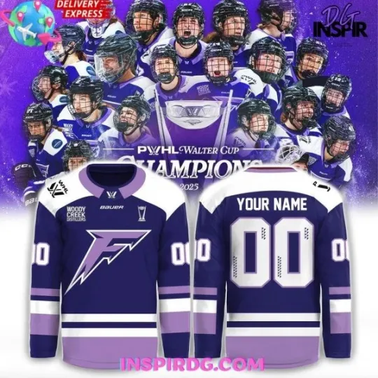 Discover PWHL Walter Cup Champions 2025 Custom Men's Hockey Jersey