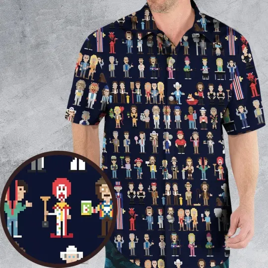 8-Bit UHF Hawaiian Shirt