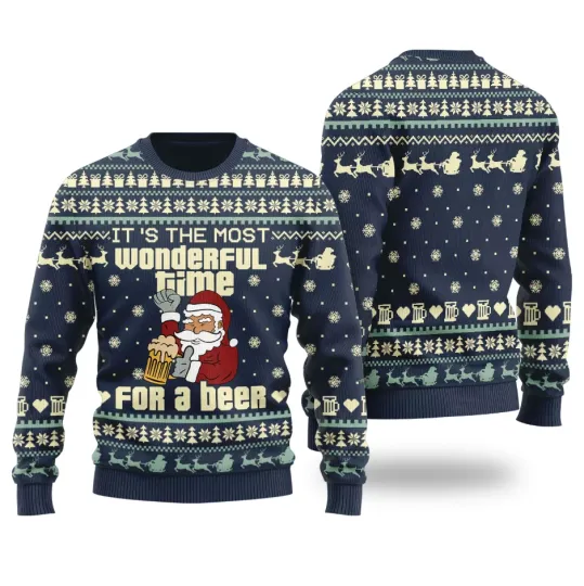 Discover “It’s The Most Wonderful Time for a Beer” Ugly Christmas Sweater